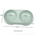 Wheat Straw Pet Double Bowl for Cats and Dogs Drinking and Eating Dual-Use Meal Bowl