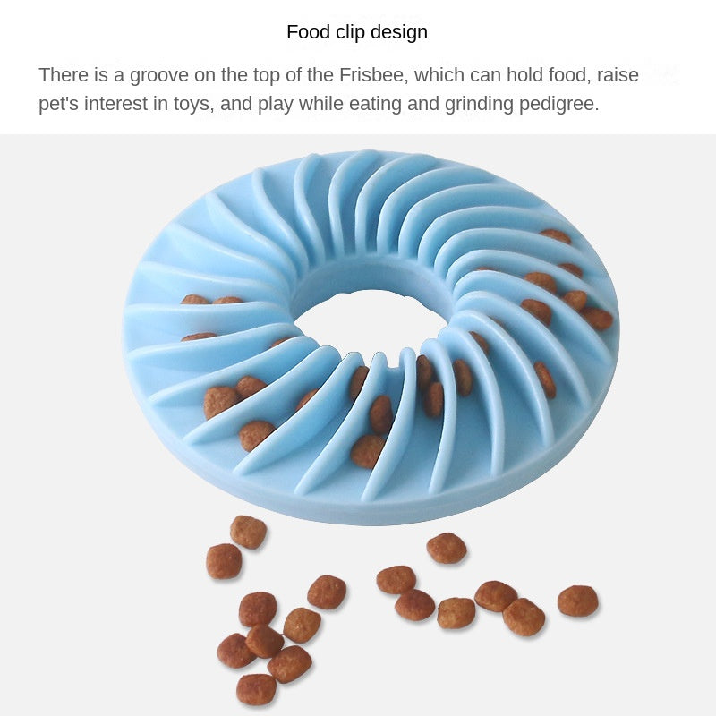 Pet Funny Misfeed Frisbee Toy Bite resistant Molar Chew tpr Interactive Dog Toy