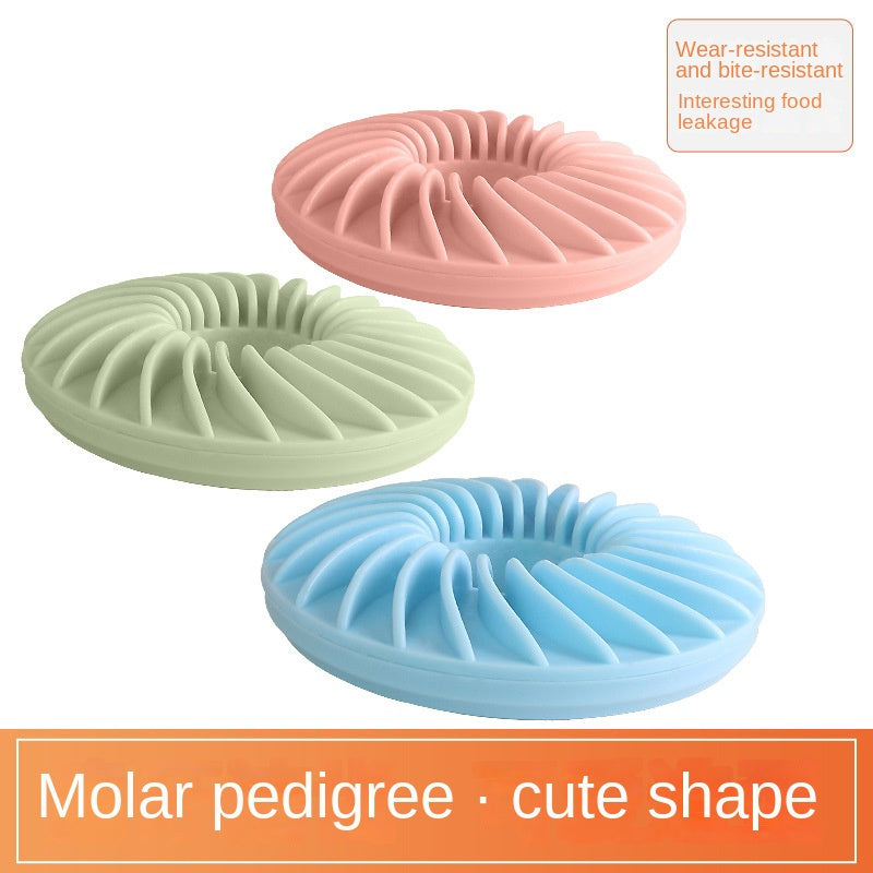 Pet Funny Misfeed Frisbee Toy Bite resistant Molar Chew tpr Interactive Dog Toy