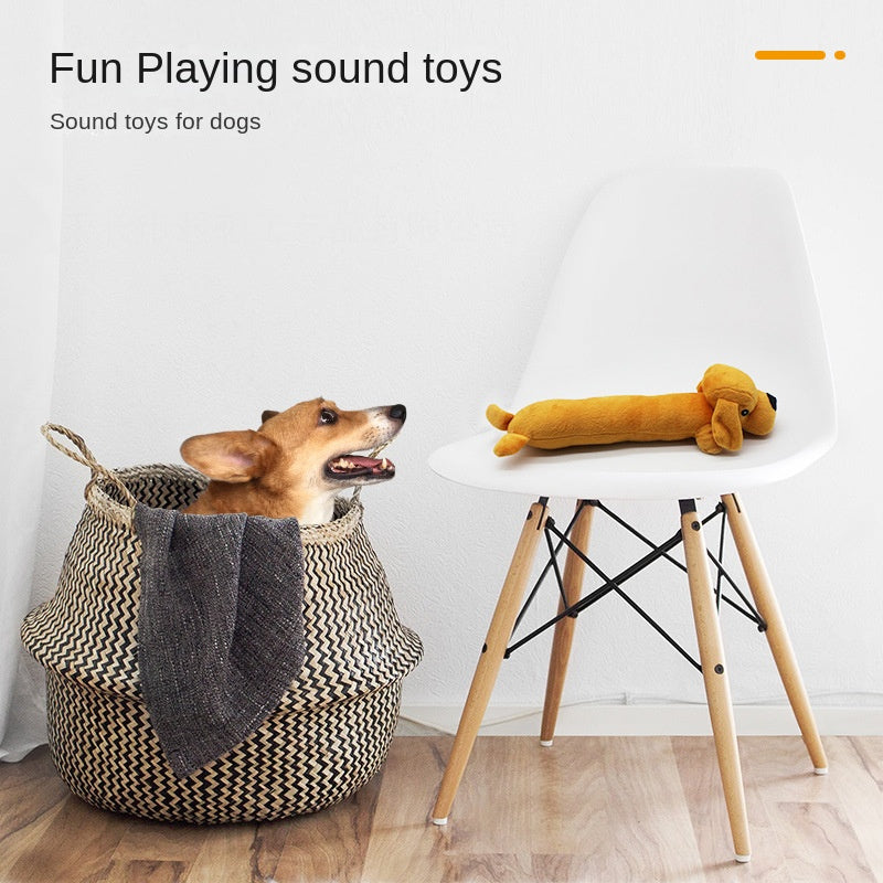 Pet Plush Squeaky Toy for Dogs and Cats Teeth Cleaning Chew Toy