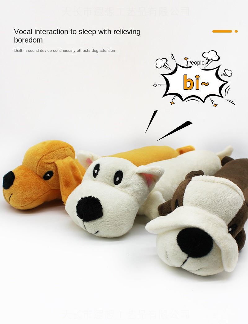 Pet Plush Squeaky Toy for Dogs and Cats Teeth Cleaning Chew Toy