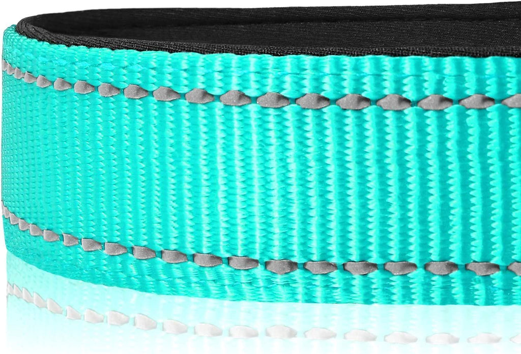 Reflective Soft Neoprene Padded Breathable Nylon Dog Collar Adjustable