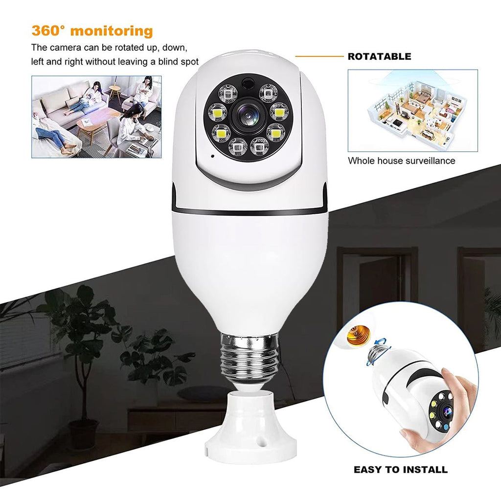 E27 Surveillance Camera LED Light Bulb Socket 360° 2.