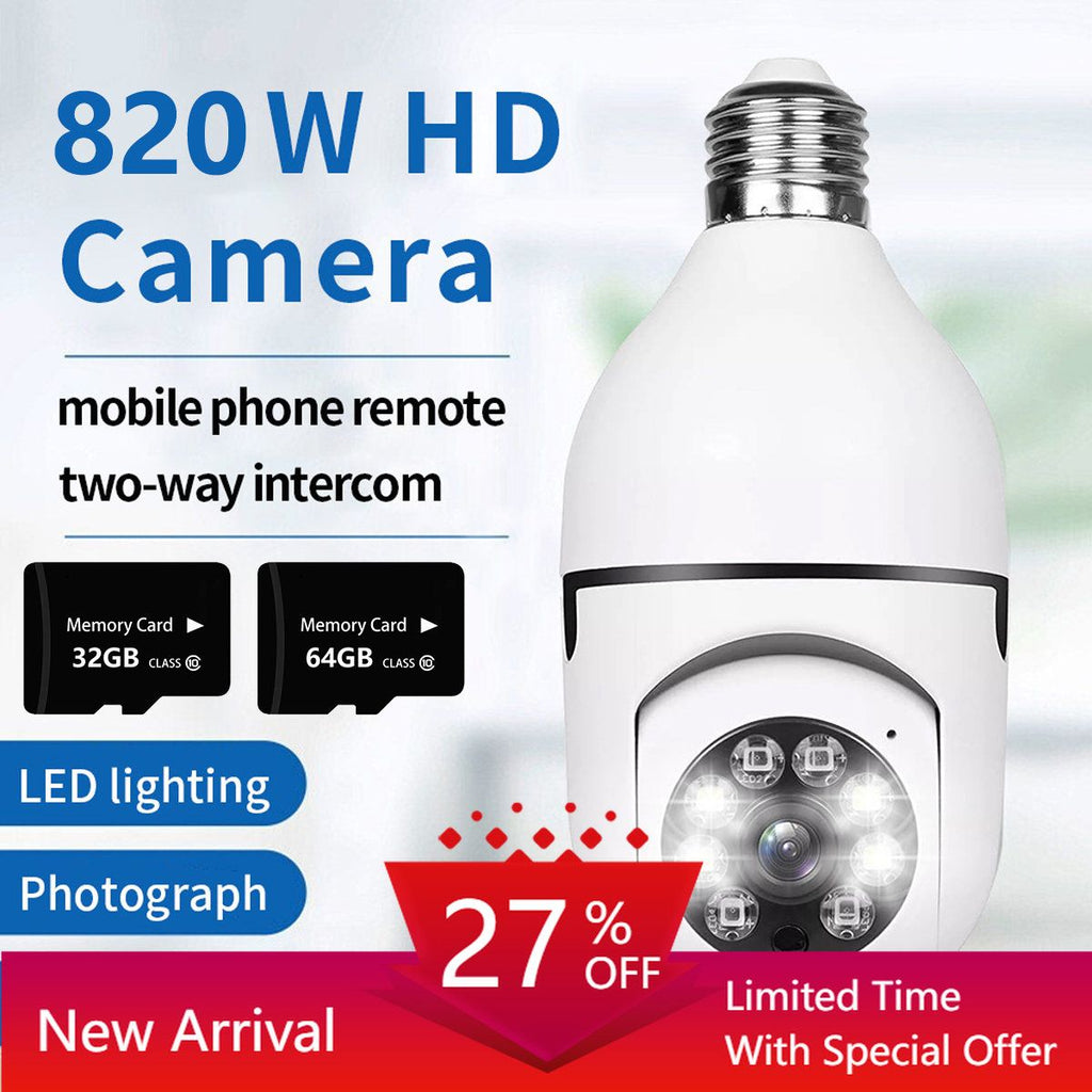 E27 Surveillance Camera LED Light Bulb Socket 360° 2.
