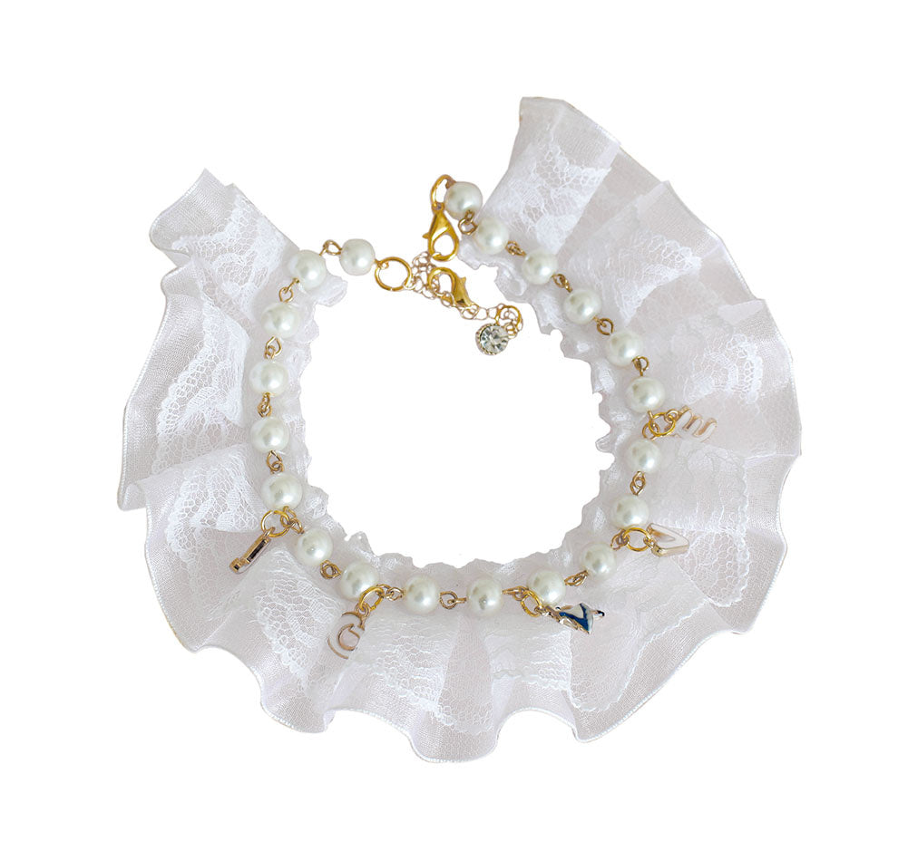 Luxurious Pearls Pet Collar Decorative Necklace for Cat Dog