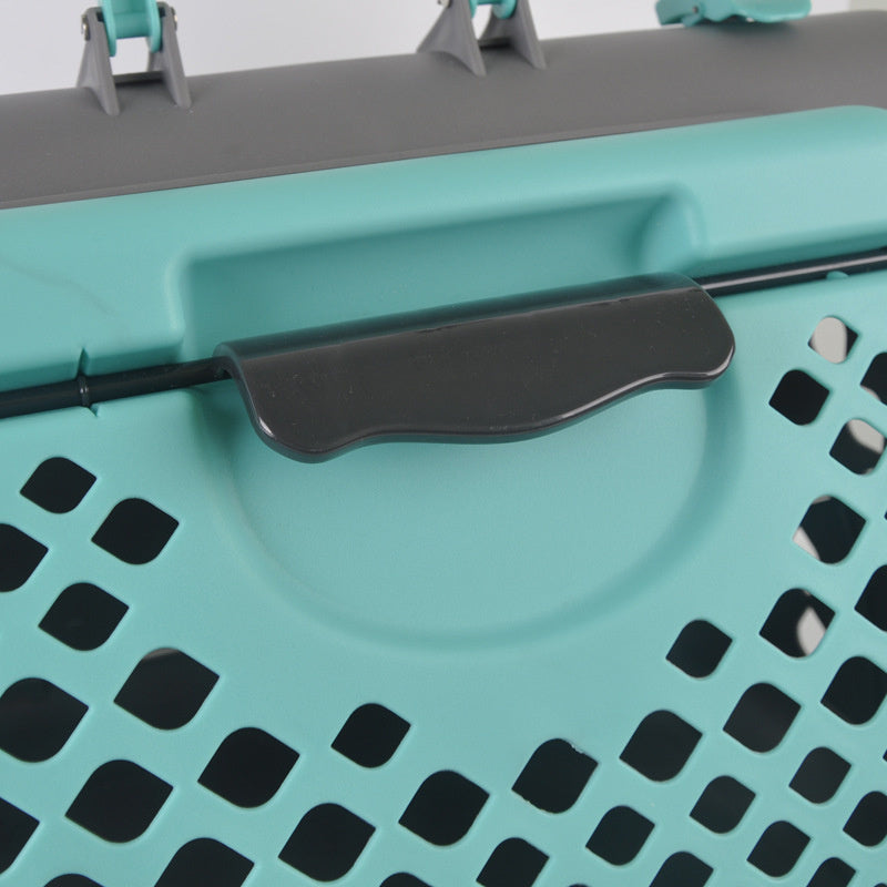 Pet Foldable Travel Cat Carrier - Front Door Collapsible Plastic Lightweight Carrier