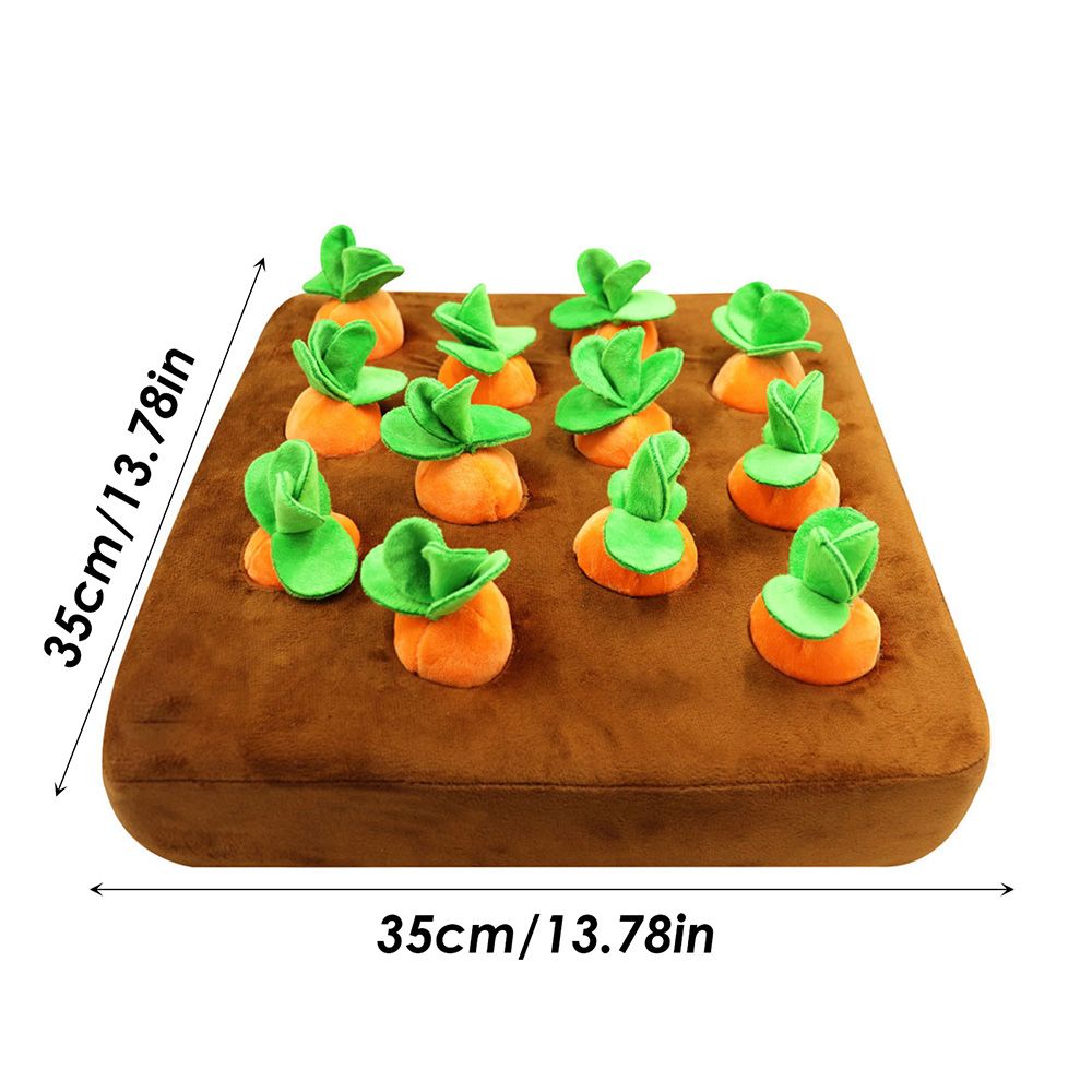 12 Plush Carrots Enrichment Dog Puzzle Hide and Seek Carrot Farm Snuffle Toy