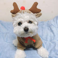 Warm Dog Sweater Christmas Elk Costume Drawstring Hooded Sweatshirt For Dogs