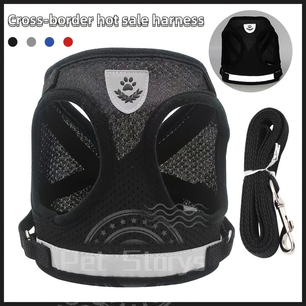 No Pull Step-in Reflective Strip Harness Vest for Dog & Cat