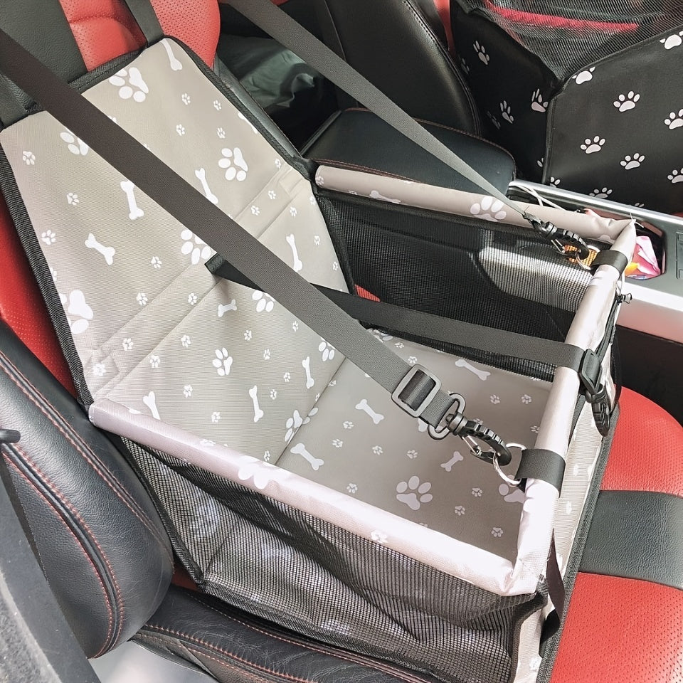 Pet Dogs Oxford Breathable Folding Soft Car Booster Seat Travel Carrier Cage