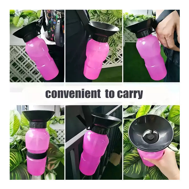 1pc Plastic Dog & Cat Water Bottle Mug 500ml For Outdoor Travel