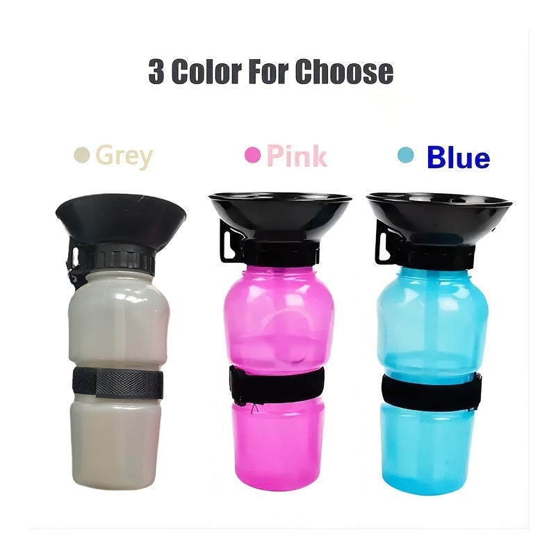 1pc Plastic Dog & Cat Water Bottle Mug 500ml For Outdoor Travel