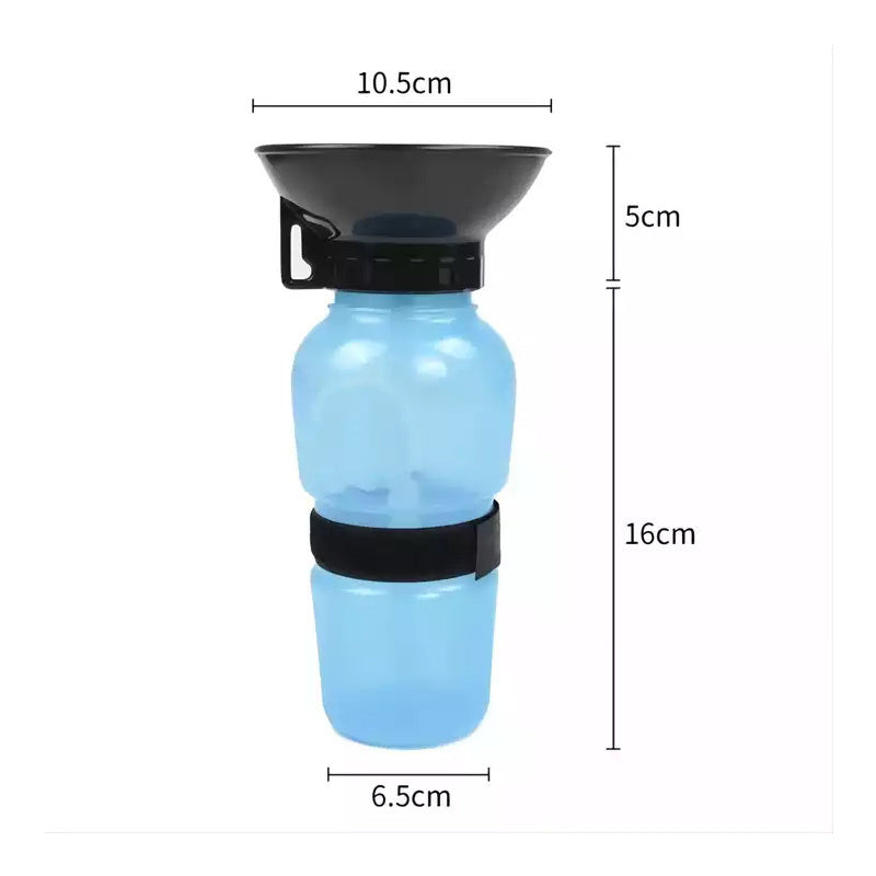 1pc Plastic Dog & Cat Water Bottle Mug 500ml For Outdoor Travel