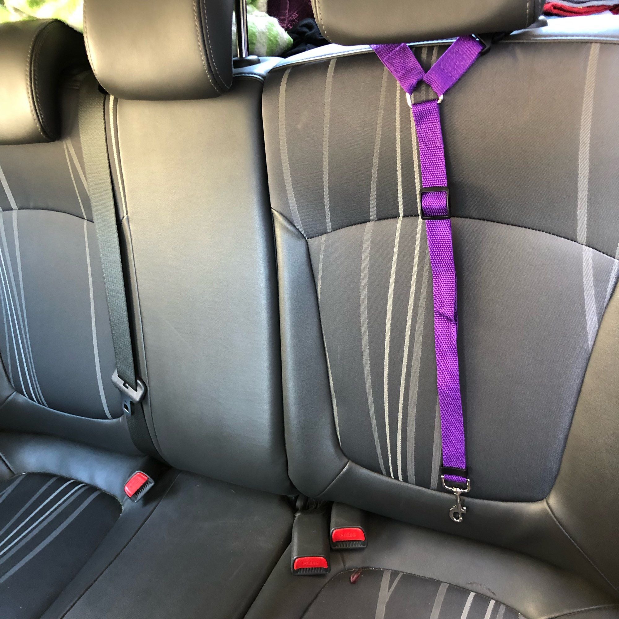 2 In 1 Pet Car Seat Belt Nylon Lead Leash Backseat Safety Belt Adjustable For Dog