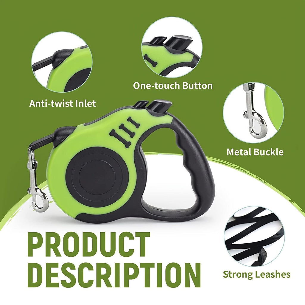 Automatic Telescopic Retractable Pet Leash Tractor Rope for Dogs & Cats