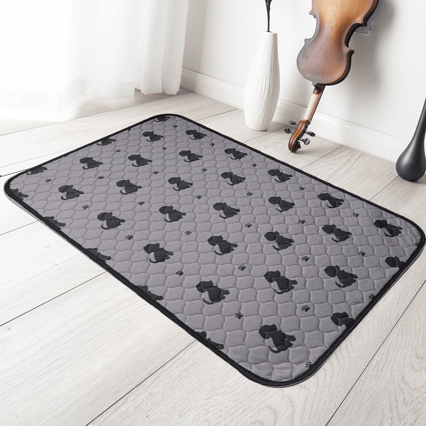 Washable Dog Pee Pads with Free Grooming Gloves; Non Slip Mats; Reusable Puppy Training
