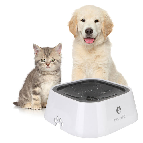 1.5L Cat Dog Water Bowl Anti-Overflow Slow Water Feeder Dispenser ABS