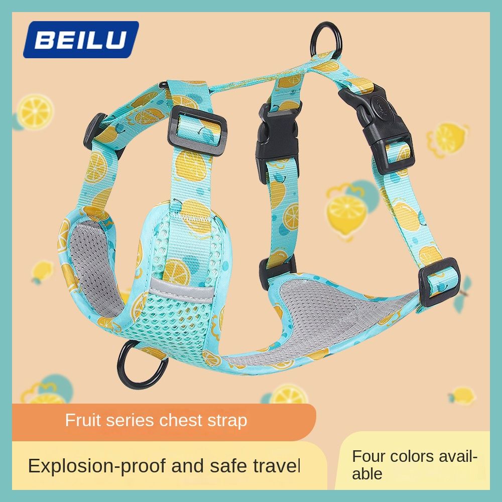 Reflective Explosion-Proof Dog Chest Strap Vest Harness with Traction Rope