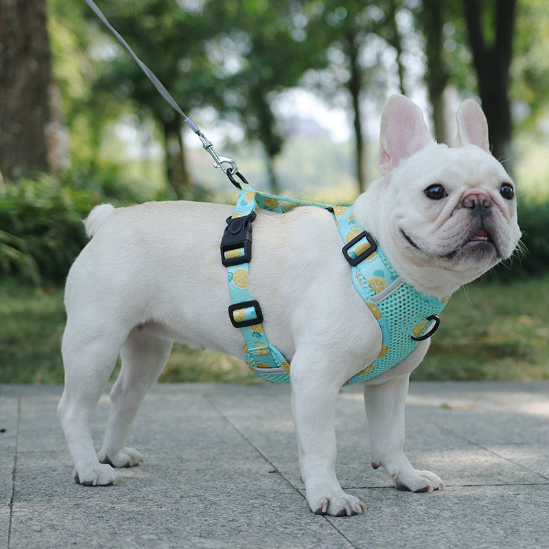 Reflective Explosion-Proof Dog Chest Strap Vest Harness with Traction Rope