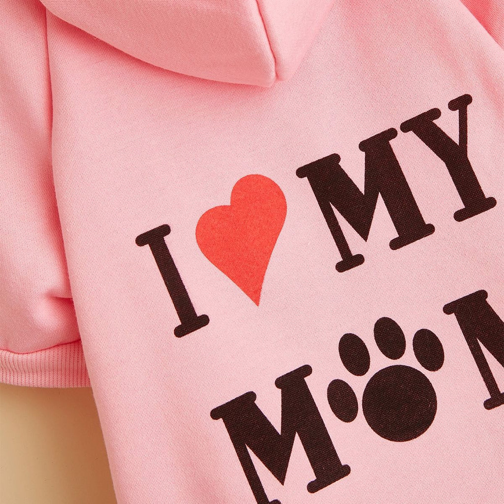 I Love My Mom Pet Hoodie Dog & Cat Apparel