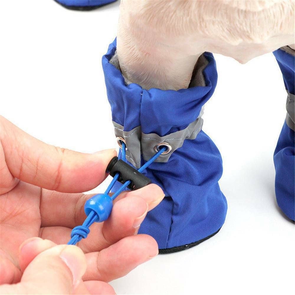 4pcs Waterproof Pet Dog Shoes Anti-slip Boots Puppy Cat Socks Botas