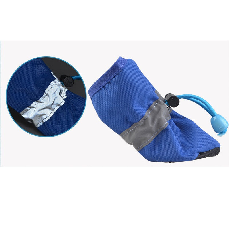 4pcs Waterproof Pet Dog Shoes Anti-slip Boots Puppy Cat Socks Botas