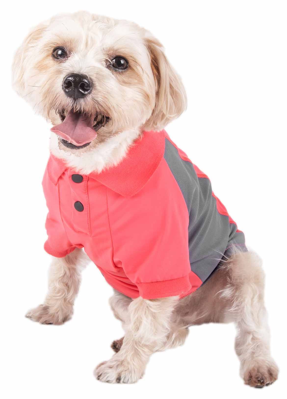 Pet Life Active 'Barko Pawlo' Relax-Stretch Wick-Proof Performance Dog Polo