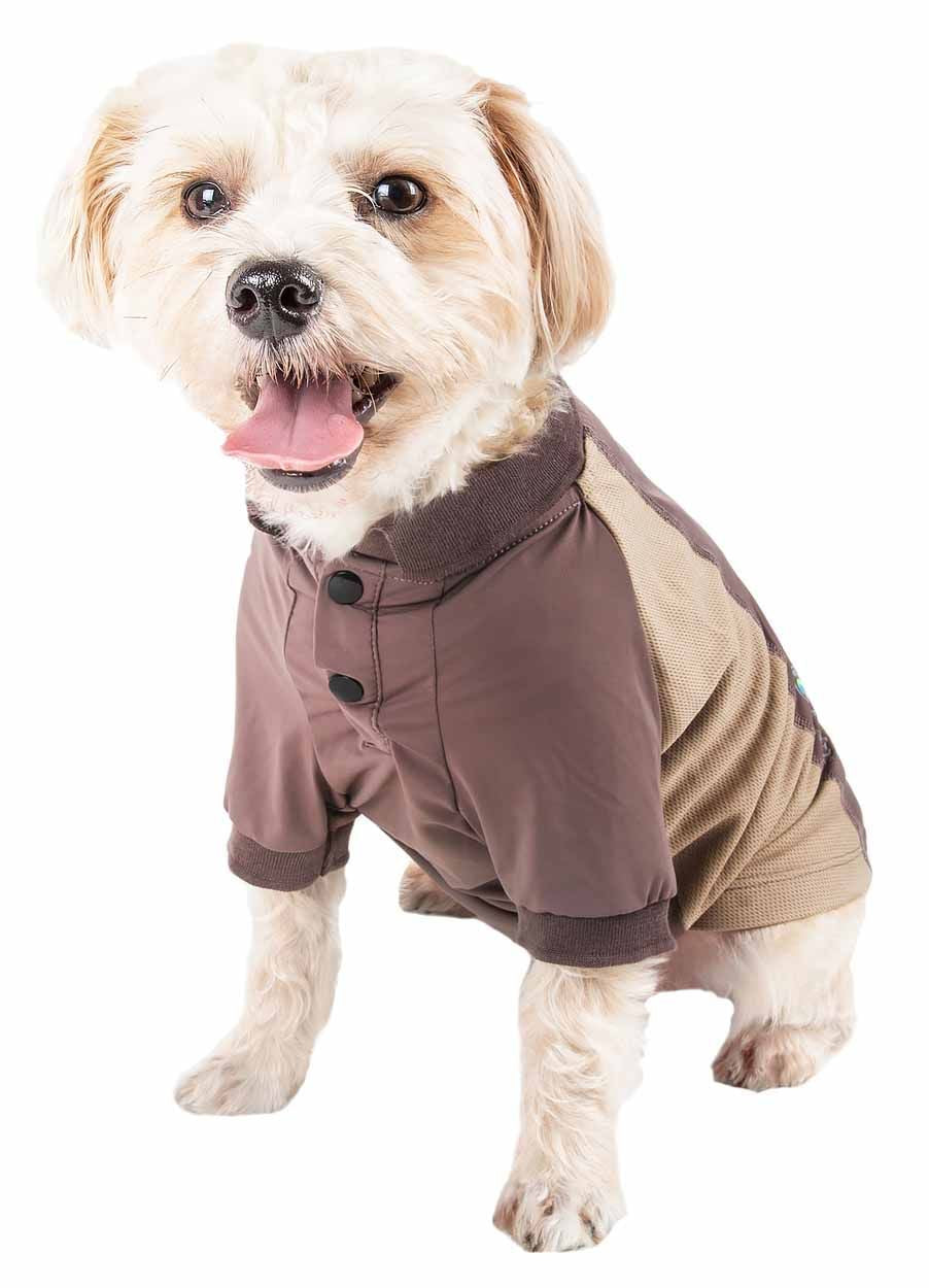 Pet Life Active 'Barko Pawlo' Relax-Stretch Wick-Proof Performance Dog Polo