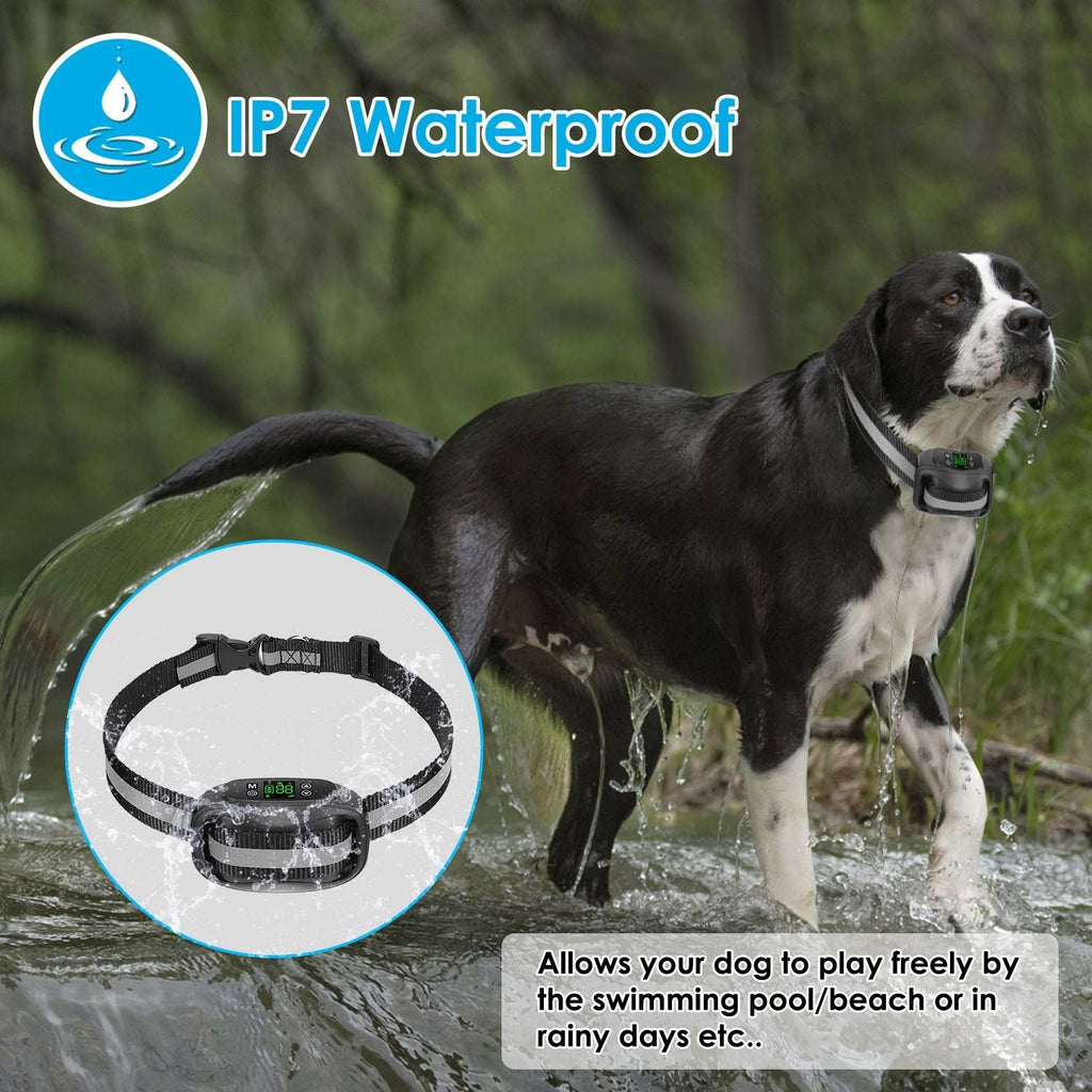 Wireless GPS Dog Fence Rechargeable IPX7 Waterproof Electric Dog Collar 98-328 ft.