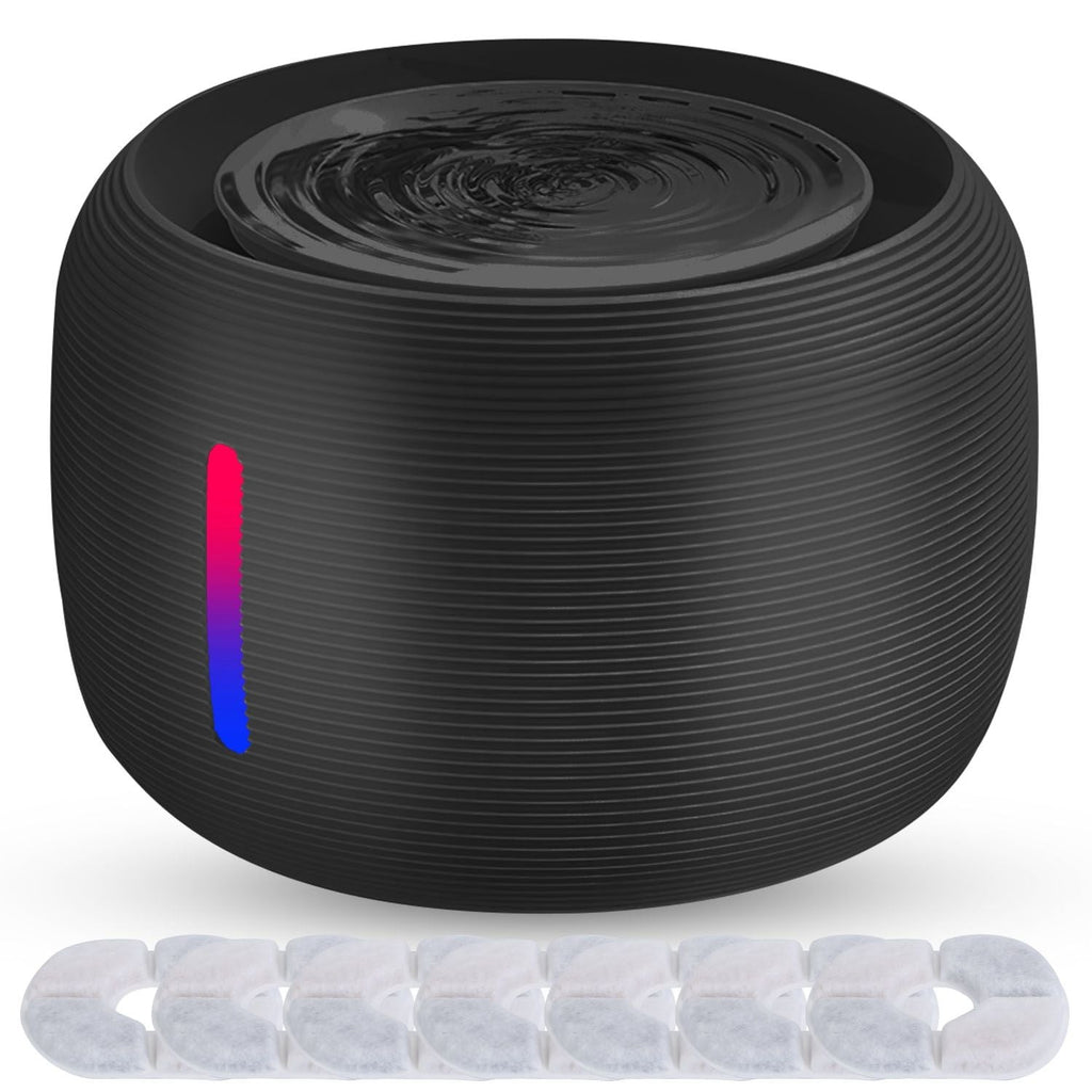 2.5L 84.54OZ Smart Pet Drinking Fountain with LED Light 7