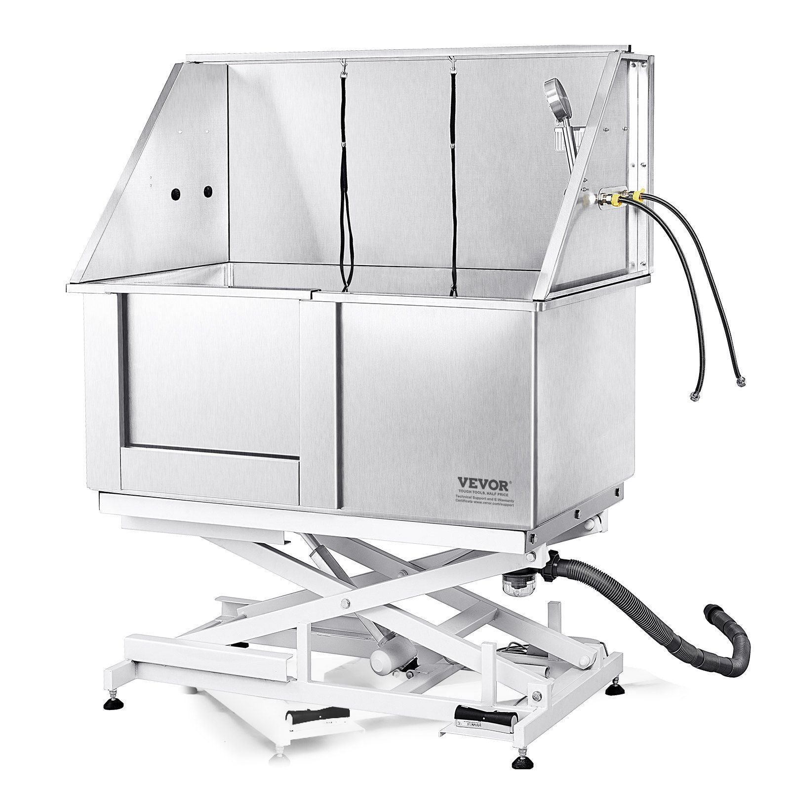 VEVOR 50" Pet Dog Bathing Station Electric Height Adjustment, Professional Stainless