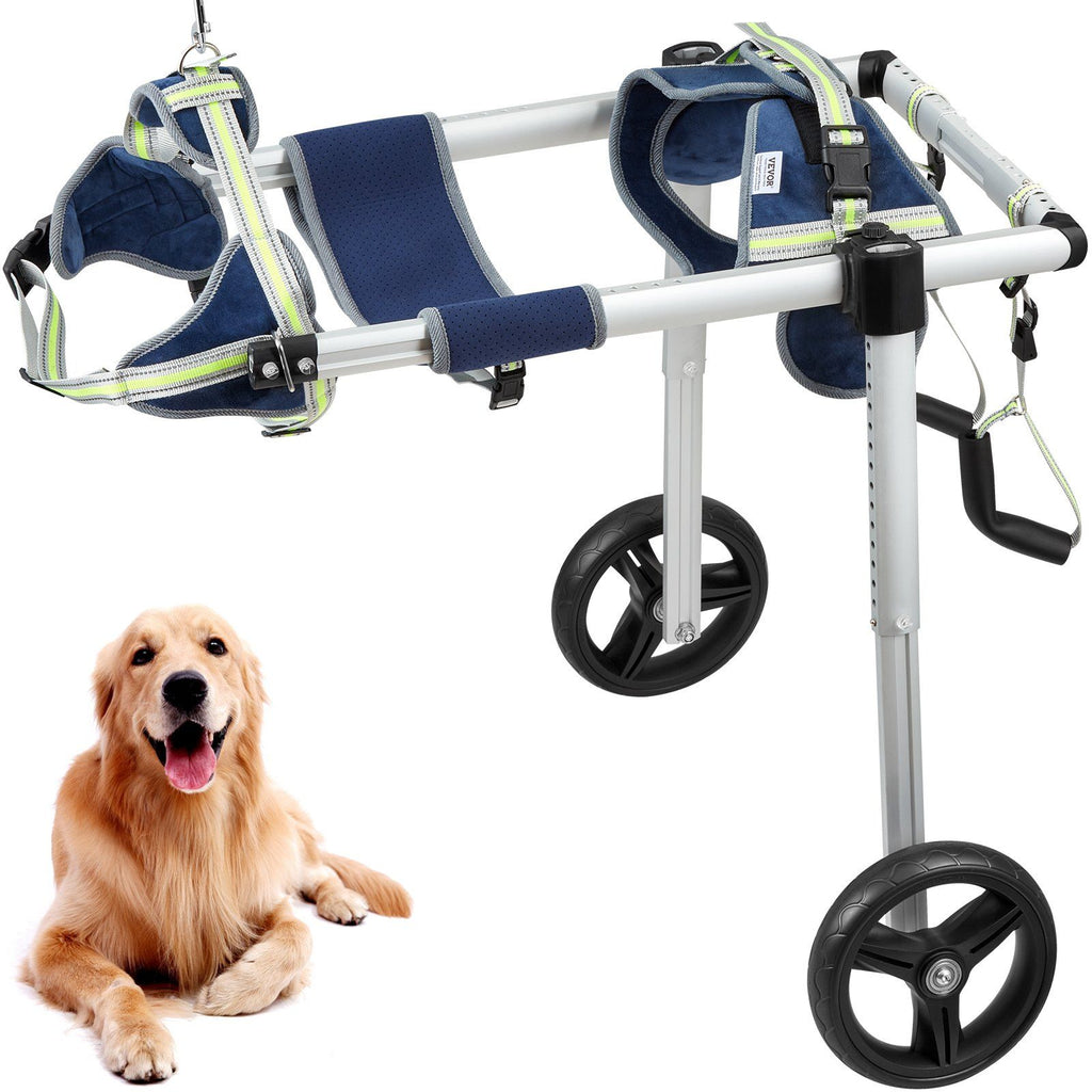 VEVOR 2 Wheels Dog Wheelchair for Back Legs, Pet Wheelchair Lightweight & Adjustable Assisting